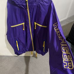 Tommy Hilfiger Purple Windbreaker Size XL - 27 By 30