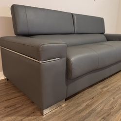 Vegan Leather Sofa 86” 