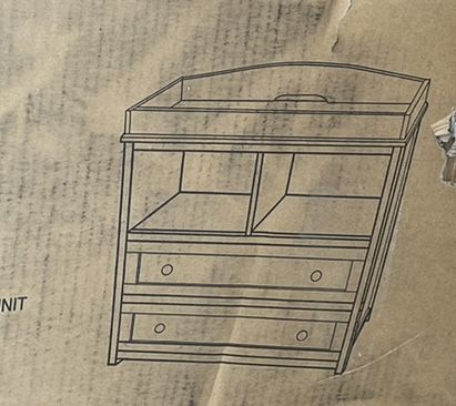 2-Drawer Changing Table Dresser