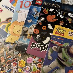Kids Book Stickers And Drawing Paper 