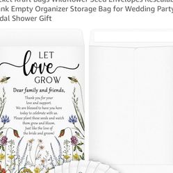 Let Love Grow Seed Pouches For Wedding 