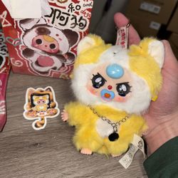 BB3 Baby Three Cats and Dogs Plush Series  - Egg Yolk Yellow White