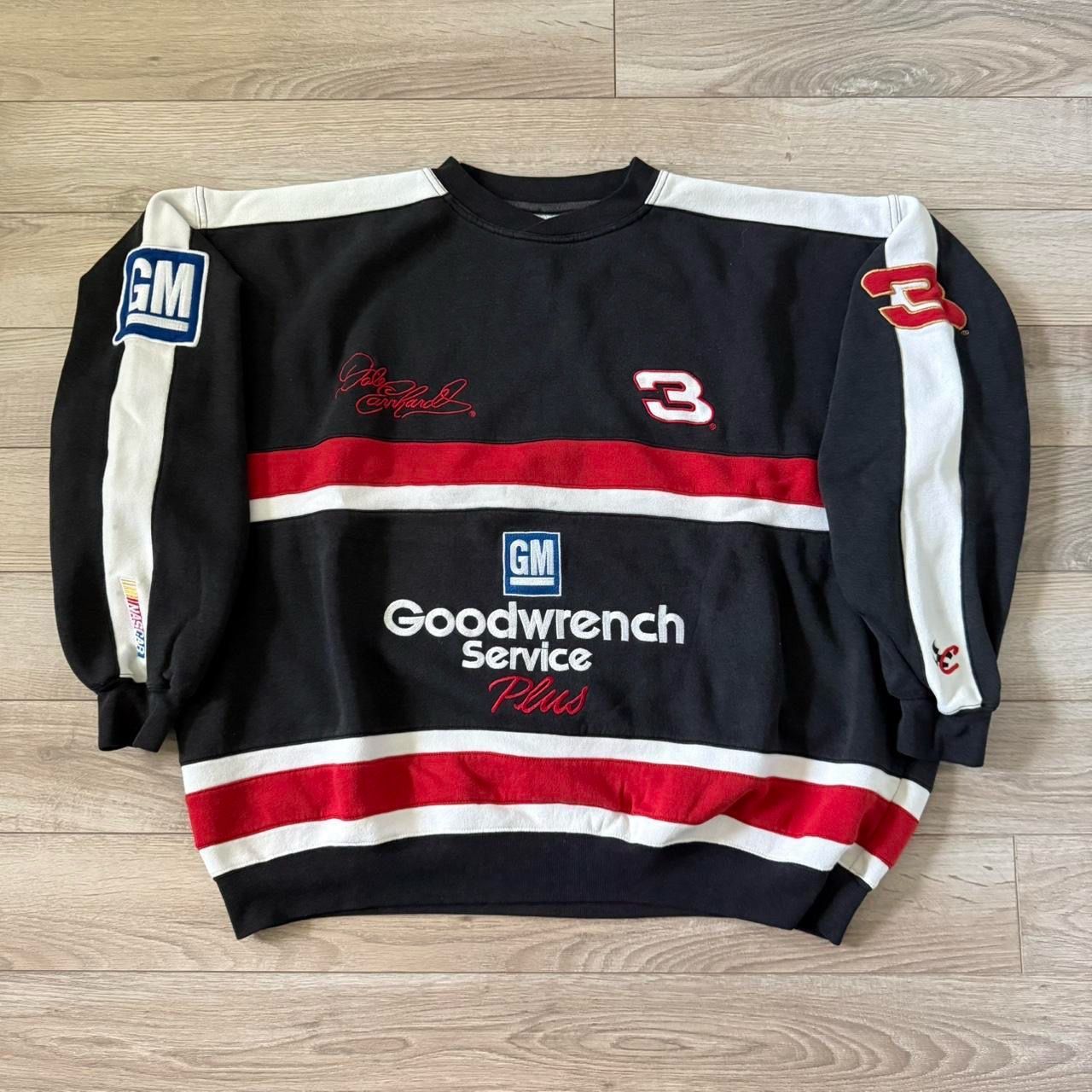 Vintage Dale Earnhardt Sr 3 Goodwrench NASCAR Embroidered Chase Authentics Pullover Sweater