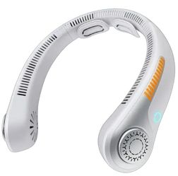 NEW / Rechargeable Neck Fan / Gray 