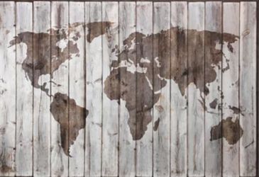 IKEA canvas driftwood map
