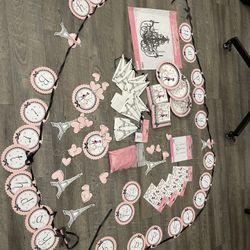 NEW / USED PARIS THEME PARTY BIRTHDAY DECORATIONS 
