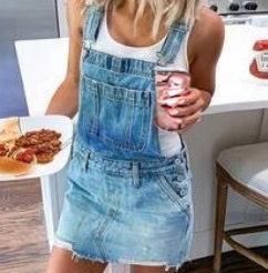 Denim Overall Skirt