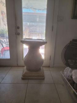 Glass table pedestal