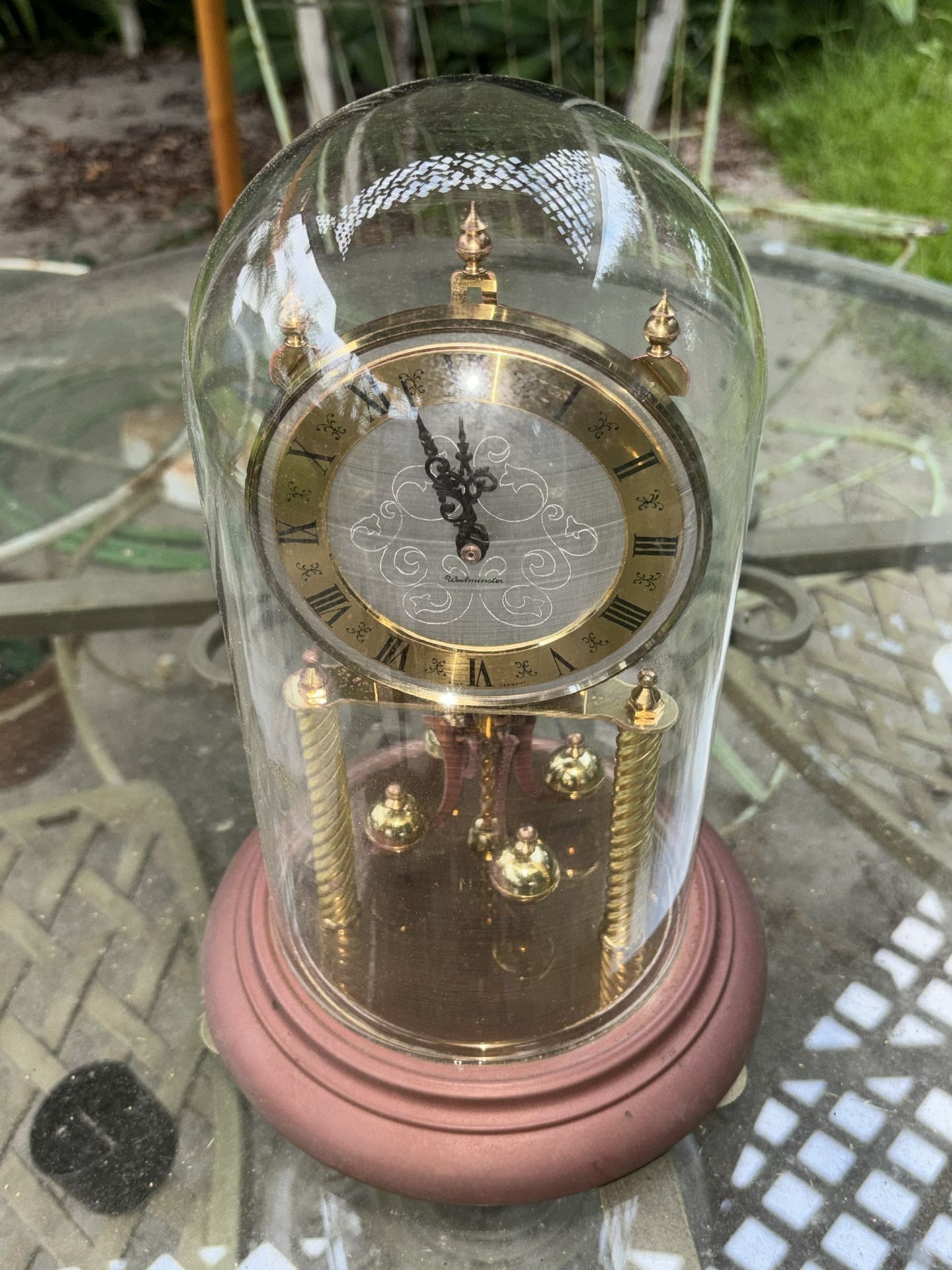 Antique Clock With Spinning Dial 