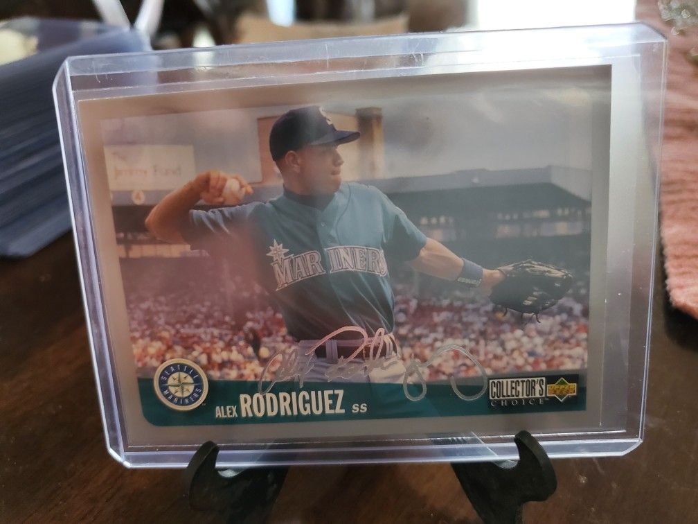 Alex Rodriguez '96 Upper Deck Collectors Choice Silver Scrip Parallel Baseball Card