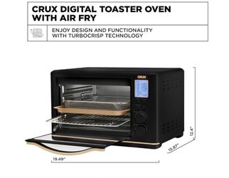 Pristine CRUX 6-Slice Digital Air Fry Toaster Oven – Like New!