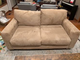 Suede couch and loveseat set