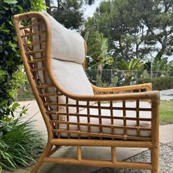 Wicker Wingback Chair