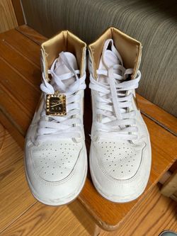 Nike 1s gold and white