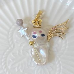 Flameball Pearl And Star Pearl Ghost/Cutie Pendant