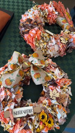 New!! Homemade Fall wreaths 14 inches