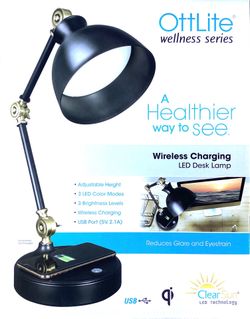 LED Desk Lamp/wireless Phone Charger. 2 Items available
