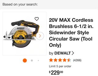 20V MAX Cordless Brushless 6-1/2 in. Sidewinder Style Circular Saw (Tool Only)