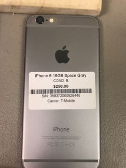 iPhone 6 16GB Space Gray T-Mobile