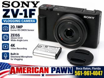 Sony ZV-1F 20.1MP Vlogging Camera - Black WW145753
