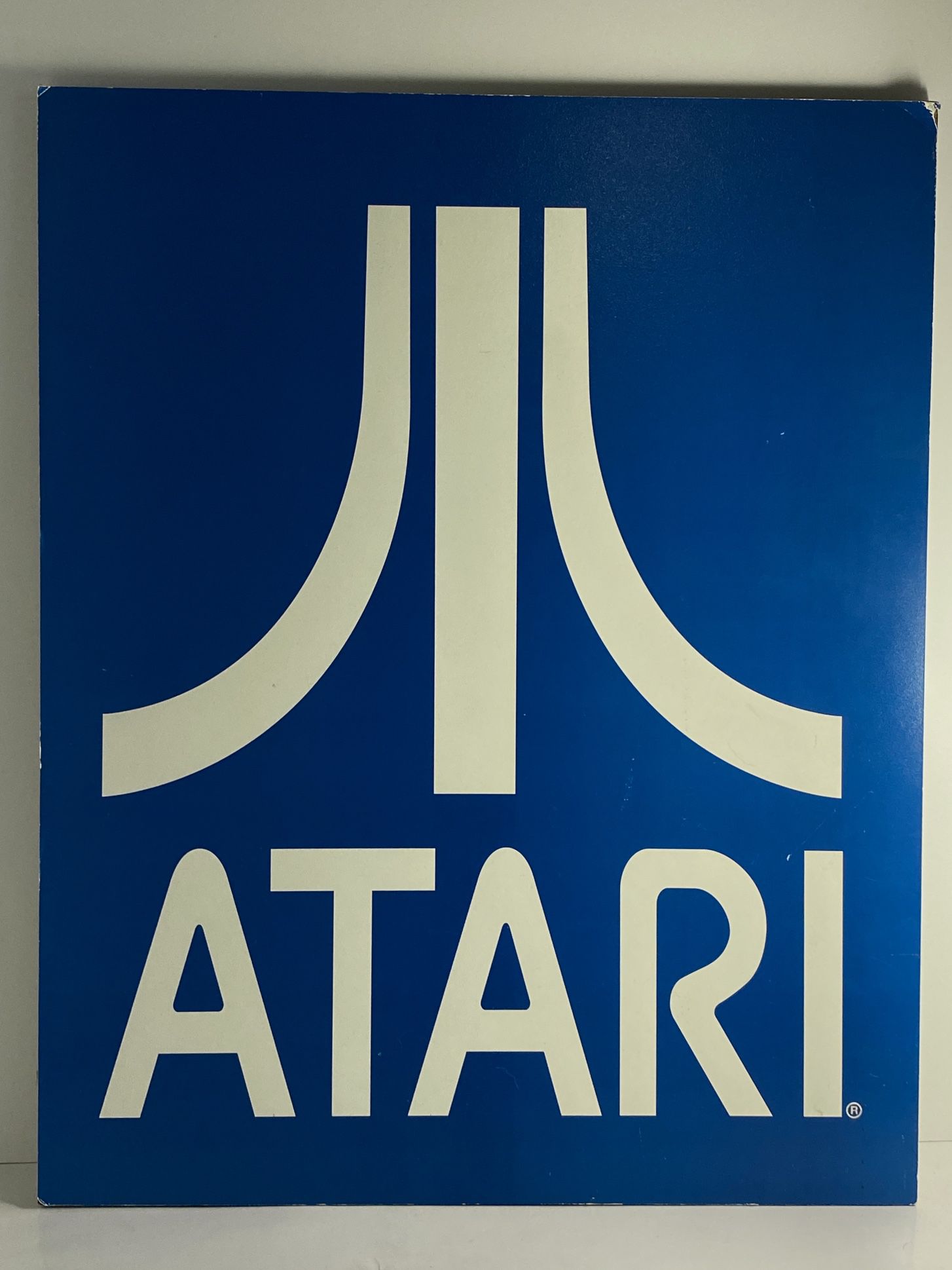 Atari Cabinet Arcade Machine Logo Sign Panel Board Blue