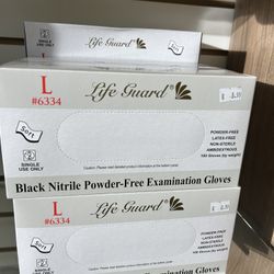 Large Black Nitrile Gloves 100 Count Tear Resistant 