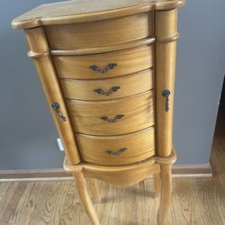 Standing Jewelry Armoire Oak 
