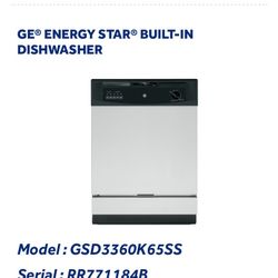 GE dish Washer