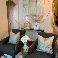 Wall Decor Canvas - 3 Panel Gold Leaf Abstract