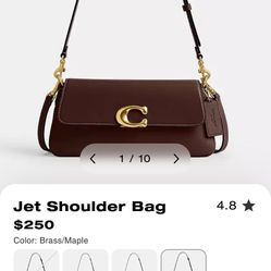 COACH JET SHOULDER BAG/ CHERRY CHARM