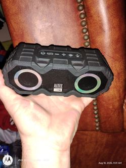 Altec Lansing mini life jacket jolt Bluetooth speaker with lights