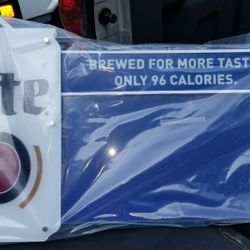 NEW IN BOX MILLER LITE BEER CAN LED LIGHT UP LED SIGN GAME RM MAN CAVE BAR.  17.5 TALL 31.5 WIDE.  PICK UP MIDDLEBORO ONLY FINAL SALE 