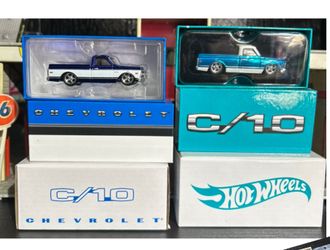 Hotwheels RLC C10 Blue Truck Set 
