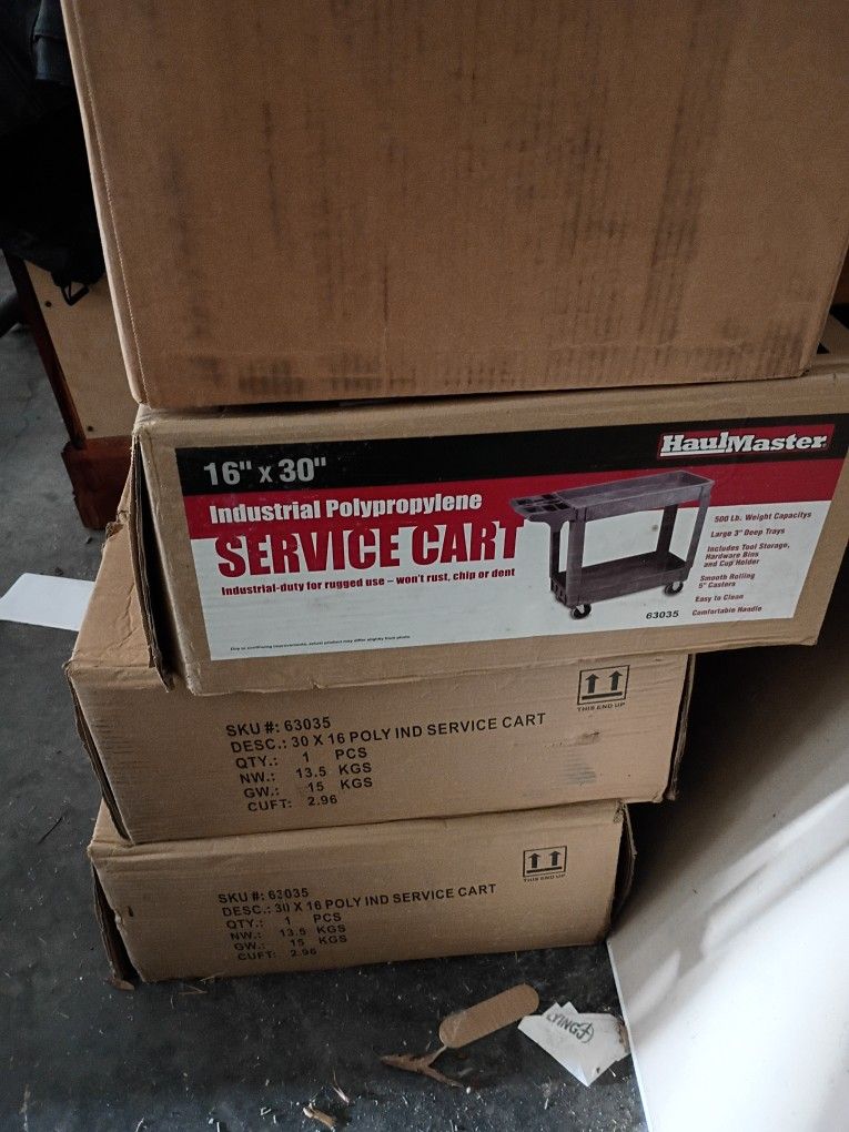 Brand New Rolling Service Carts