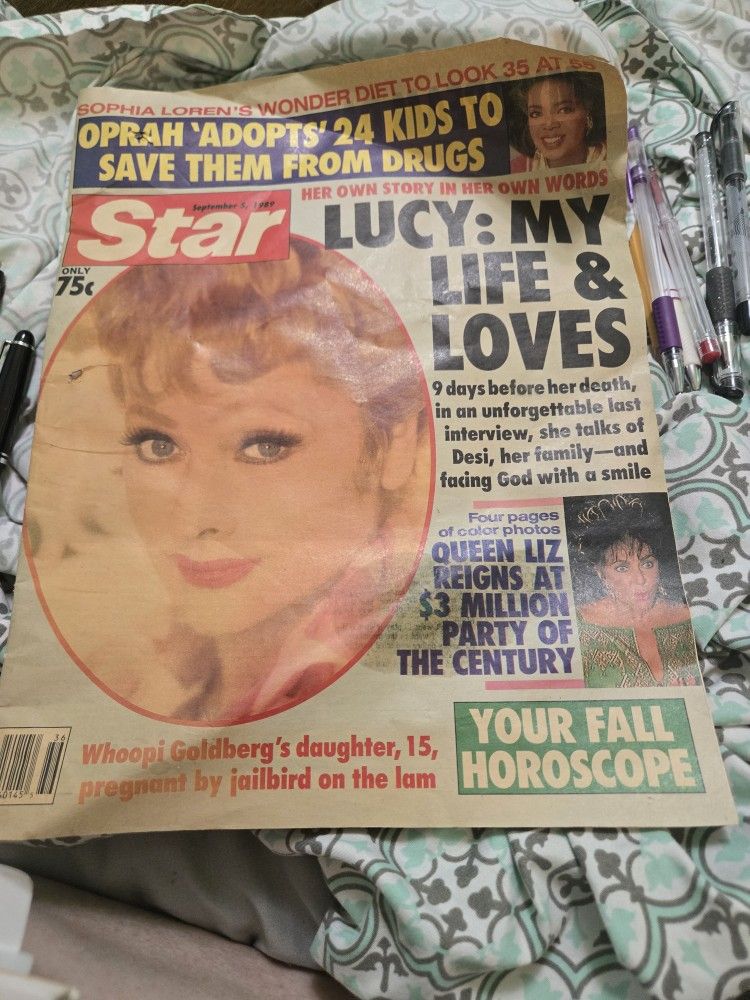 Star Magazine September 5th 1989 Featuring Lucille Ball