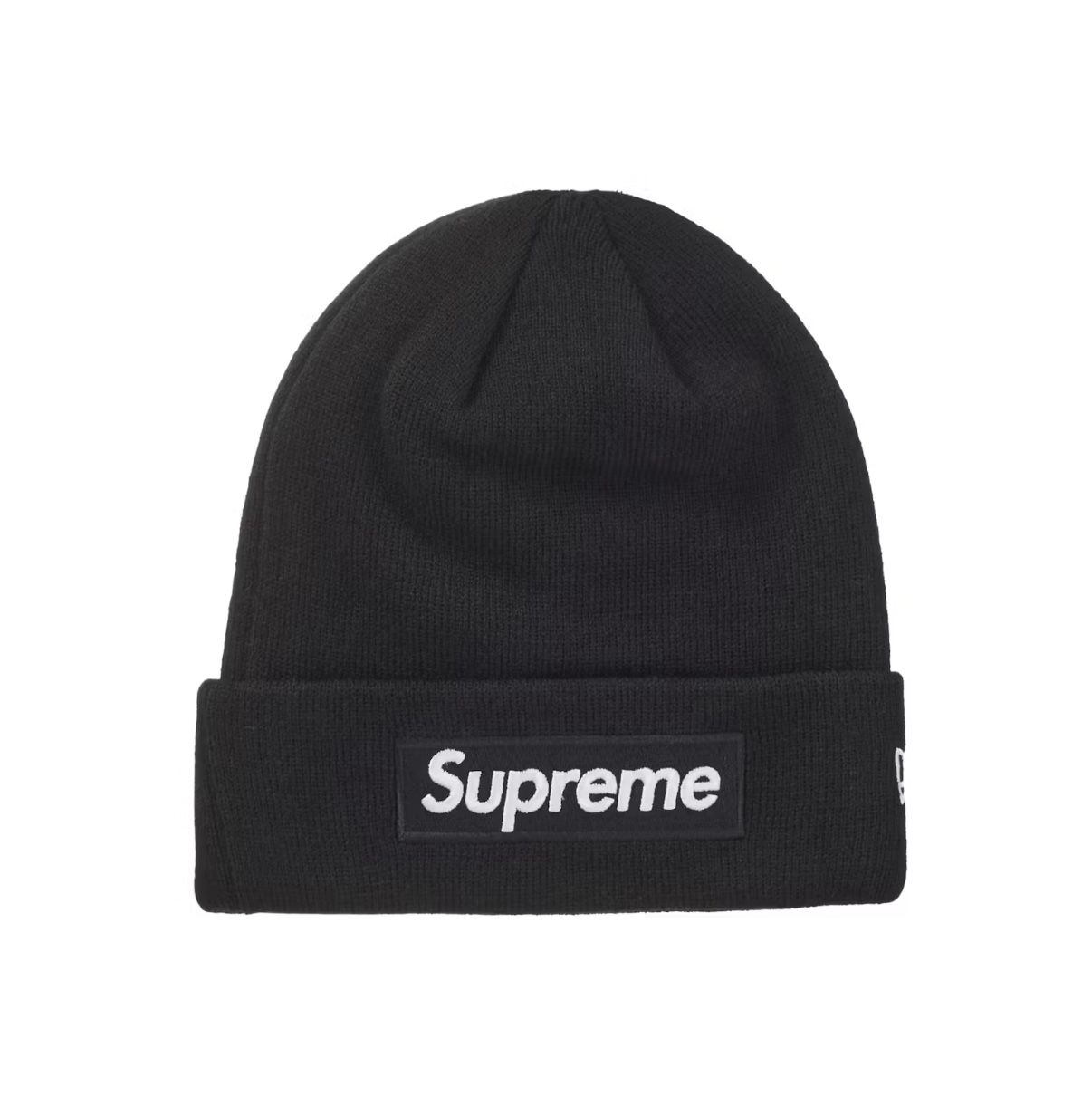 Black New Era Supreme Beanie Box Logo