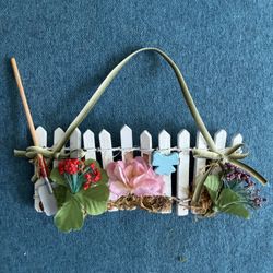 Picket Fence Spring Dollhouse Decor Piece