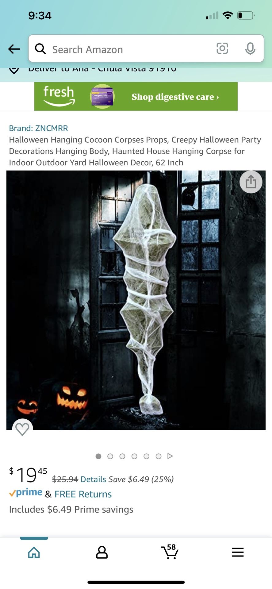 There are two and the pair is sold together . Halloween Hanging Cocoon Corpses Props, Creepy Halloween Party Decorations Hanging Body, Haunted House H