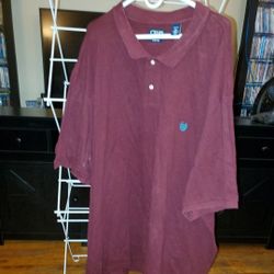 CHAPS maroon short sleeve polo