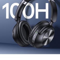 TAGRY Hybrid Active Noise Cancelling Headphones 100H Playtime Wireless Over Ear Bluetooth Headphone with Fast Charging Hi-Res Audio Comfort Earcups He