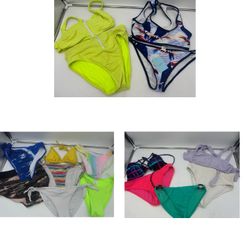 16 pc Ladies Womens Med lot 2 bikini sets 12 mis-match bikini tops & bottoms 