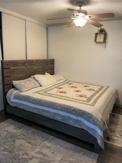 King Size Bed Frame + Box Spring/Foundation