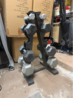 Dumbbells and Rack