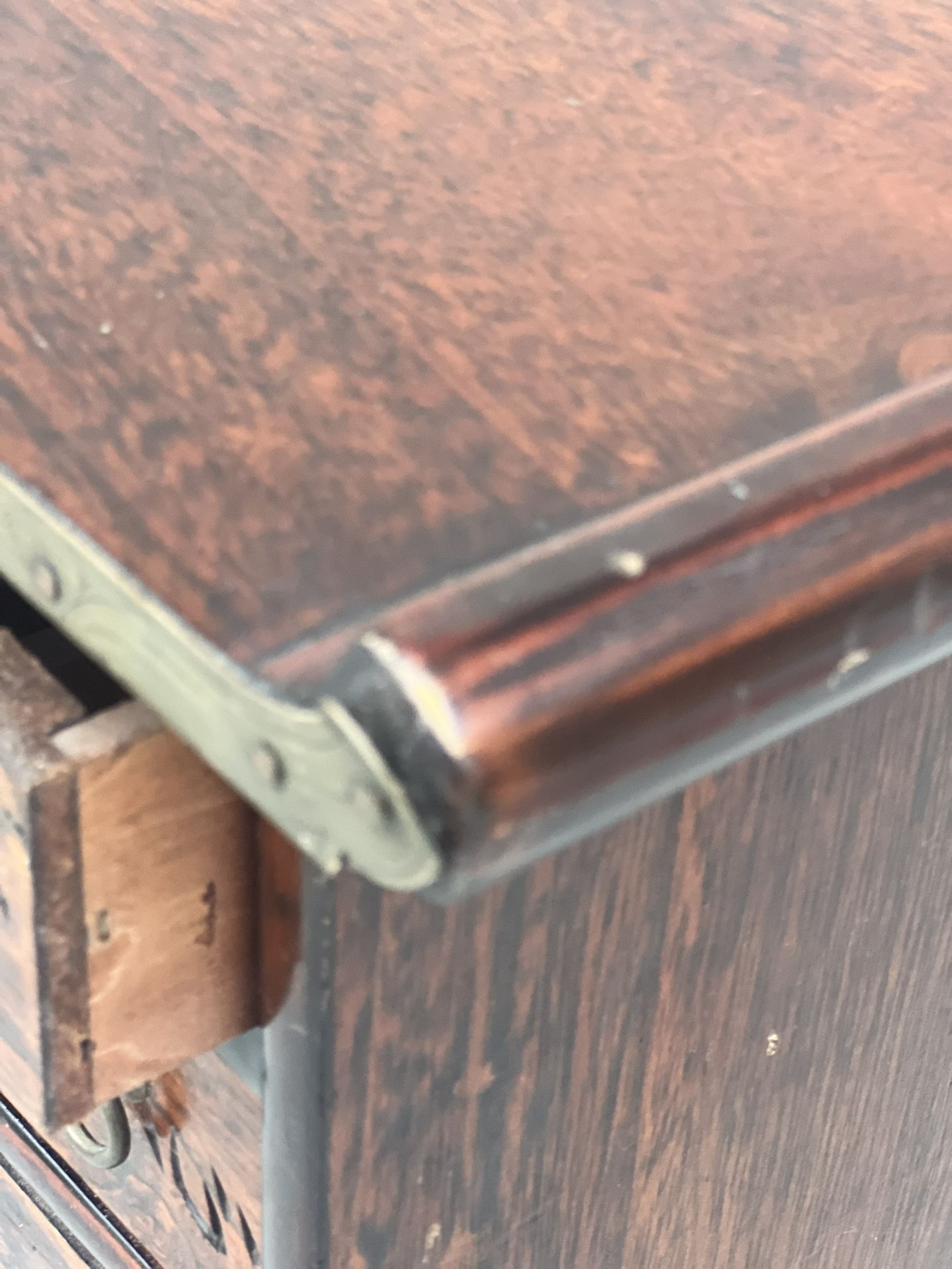 Asian Korea Wooden Brass Eleven Drawer Apothecary Chest/ Jewelry Trinket Box. Used in good condition with minor cosmetic blemishes. These blemishes ar