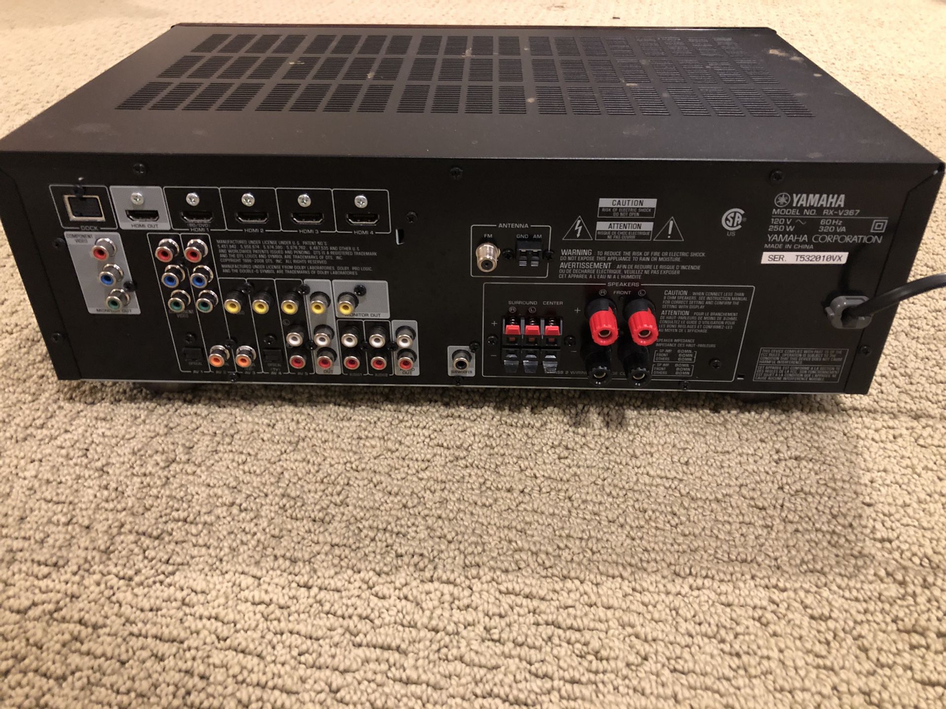 RX-V367 Yamaha audio receiver