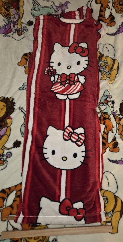 Hello Kitty Candy Cane Blanket
