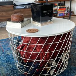 White coffee table with storage.OBO