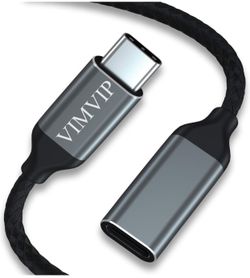 USB-C Extension Cable, [Thunderbolt 3] USB C Extension Nylon Cord Type C 3.1 Charging, Data Sync, Video&Audio Transfer Compatible with New iPad Pro,M