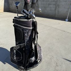 Top flight golf clubs pro 9 Clubs With Camo bag