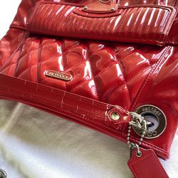 Coach Bag Red Leather 